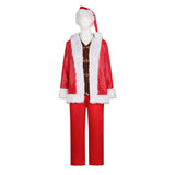 Violent Night Cosplay Costume Nick Red Santa Claus Suit Adult Male Halloween Carnival Costume