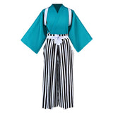 Wano Country Arc Cosplay Costume Usopp Blue Kimono Outfit Adult Male Halloween Carnival Costume