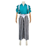 Wano Country Arc Cosplay Costume Usopp Blue Kimono Outfit Adult Male Halloween Carnival Costume
