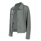 Ward Cosplay Costume Gray Coat Adult Female Halloween Carnival Costume