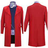 Wonka Cosplay Costume Wonka Red Outfit Adult Male Halloween Carnival Costume
