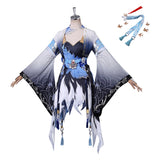 Wuthering Waves Cosplay Costume Yangyang Xuanling Blue Outfit Adult Female Halloween Carnival Costume
