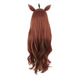 Yani Neko Sato Yaniko Brown Cosplay Wig Heat Resistant Synthetic Hair Carnival Halloween Party Props