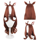 Yani Neko Sato Yaniko Brown Cosplay Wig Heat Resistant Synthetic Hair Carnival Halloween Party Props