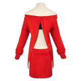 Yor Forger Cosplay Costume Red Sweater Adult Female Halloween Carnival Costume
