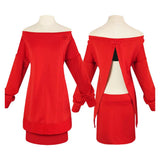 Yor Forger Cosplay Costume Red Sweater Adult Female Halloween Carnival Costume