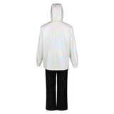 Yuji Itadori Cosplay Costume 68 Years Later White Iridescent Coat Adult Male Halloween Carnival Costume