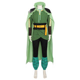 Zorro Cosplay Costume Green Outfit with Cape Adult Male Halloween Carnival Costume