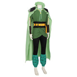 Zorro Cosplay Costume Green Outfit with Cape Adult Male Halloween Carnival Costume