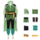 Zorro Cosplay Costume Green Outfit with Cape Adult Male Halloween Carnival Costume