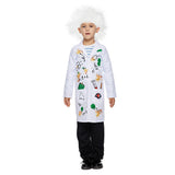 Frankenstein Kids Children Scientist  Cosplay Costume Wig Outfits Halloween Carnival Suit