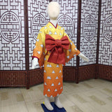 Agatsuma Zenitsu Demon Slayer Cosplay Costume Kids Kimono Outfits Halloween Carnival Costume