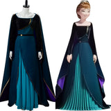 Frozen 2 Queen Coronation Anna Gown  Uniform Cosplay Costume