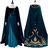 Frozen 2 Queen Coronation Anna Gown  Uniform Cosplay Costume