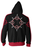 Teen Hoodie Kingdom Hearts Roxas 3D Zip Up Sweatshirt Unisex