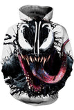 2018 Venom Symbiote Merchandies 3D Hoodie Zip Up Sweatshirt Unisex