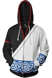 Gintama Merchandies Sakata Gintoki Hoodie 3D Zip Up Sweatshirt Unisex