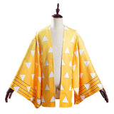 Agatsuma Zenitsu Demon Slayer: Kimetsu no Yaiba Cosplay Costume Kimono Coat