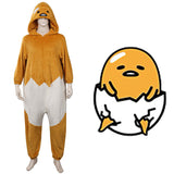 Gudetama Adventure Gudetama Cosplay Costume Jumpsuit  Sleepwear Onesies Pajamas Outfits Halloween Carnival Party Suit