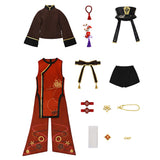 Hu Tao Genshin Impact Cosplay Costume Outfits Halloween Carnival Suit