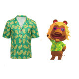 Game Animal Crossing Cosplay Adult T Shirt Bud Cosplay Hawaiian Short Sleeve Shirts Costume Halloween Carnival Costume