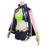 Cyberpunk Edgerunner Rebecca Racing Jacket Cosplay Costume Fancy Outfit Halloween Carnival Suit