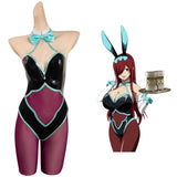 FAIRY TAIL-Erza Scarlet Cosplay Costume Bumnny Girls Outfits Halloween Carnival Suit