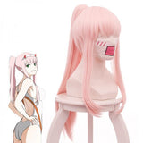 DARLING in the FRANXX Zero Two ponytail Cosplay Wig Pink