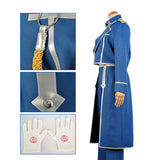 Fullmetal Alchemist Roy Mustang  Cosplay Costume Outfits Halloween Carnival Party Disguise Suit