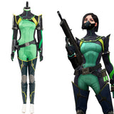 Viper Valorant Cosplay Costume Women Jumpsuit Romper Suit Halloween Carnival Outfit