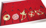 Sailor Moon Cosplay Keychain Pendant Necklace Collection Sets 14Pcs Cosplay Accessories