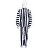 Kids Beetlejuice Cosplay Costume Striped Uniform Pants Outfits Halloween Carnival Suit