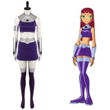 Teen Titans Starfire Cosplay Costume Dress Outfits Halloween Carnival Suits