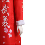 Japanese Bosozoku Kimono Cosplay Costume Christmas Red Coat Outfits Halloween Carnival Suit