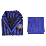 Wednesday Addams Wednesday Cosplay Costume Blue School Uniform Skirt Outfits Halloween Carnival Party Suit