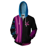 Arcane - LoL Jinx Cosplay Hoodie 3D Printed Hooded Sweatshirt Men Women  Casual Streetwear Zip Up Jacket Coat