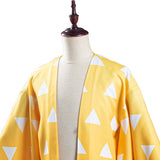 Agatsuma Zenitsu Demon Slayer: Kimetsu no Yaiba Cosplay Costume Kimono Coat