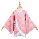 Kamado Nezuko Demon Slayer: Kimetsu no Yaiba Cosplay Costume Kids Children Kimono Coat