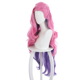 KDA Groups Seraphine Carnival Halloween Party Props League of Legends LOL Cosplay Wig Heat Resistant Synthetic Hair