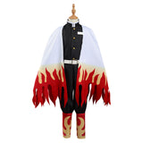 Rengoku Kyoujurou Demon Slayer: Kimetsu no Yaiba Cosplay Costume Kids Children Coat Pants Cloak Outfits Halloween Carnival Suit