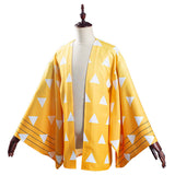 Agatsuma Zenitsu Demon Slayer: Kimetsu no Yaiba Cosplay Costume Kimono Coat