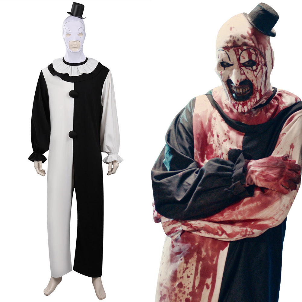 Terrifier 2 Art The Clown Cosplay Costume Jumpsuit Hat Outfits Hallowe –  Au.Cosplayplaza