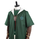 Slytherin Green Quidditch Harry Potter Cosplay Costume Magic Shool Uniform Outfits Halloween Carnival Suit