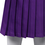 Kids Girls Wednesday Addams Wednesday Cosplay Costume Purple School Uniform Skirt Outfits Halloween Carnival Party Suit