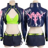 Cyberpunk Edgerunner Rebecca Racing Jacket Cosplay Costume Fancy Outfit Halloween Carnival Suit