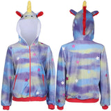 The Lovebirds Movie Leilani Jacket Coat Cosplay Costume  Unicorn Hoodie Zipper Zip Up