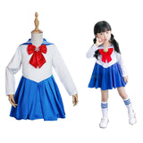 Sailor Moon Halloween Carnival Suit Cosplay Costume Kids Girls Blue Dresses Outfits