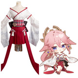 Genshin Impact - Yae Miko Kimono Cosplay Costume Outfits Halloween Carnival Suit