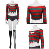 A Nightmare On Elm Street：Freddy Krueger Cosplay Costume Outfits Halloween Carnival Suit