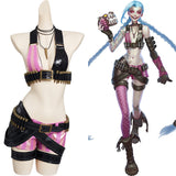 Arcane League of Legends  LoL Jinx Skin Cosplay Costume Outfits Halloween Carnival Suit